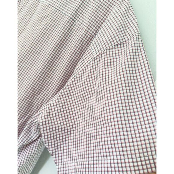 Columbia Mens Button Down Shirt Red White & Blue Plaid Cotton XXL - Picture 5 of 9